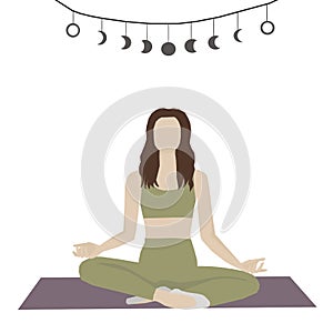 Illustration of yogi girl