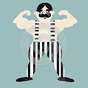 Illustrations with circus performers