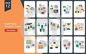 Illustrations collection in vector flat design