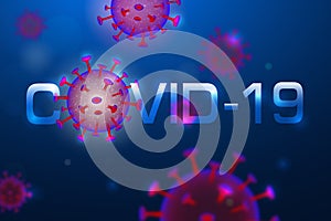 Illustrations concept of coronavirus COVID-19, New official name for Coronavirus disease named COVID-19