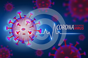 Illustrations concept of coronavirus COVID-19, New official name for Coronavirus disease named COVID-19