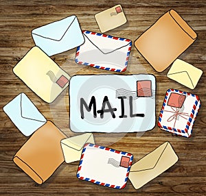 Illustrations of Mails and Communication Concepts