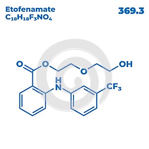 The illustrations molecular structure of etofenamate photo