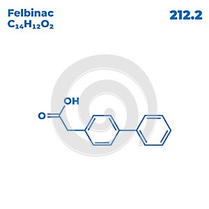 The illustrations molecular structure felbinac