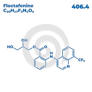 The illustrations molecular structure of floctafenine