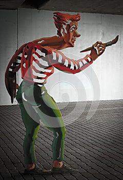 Illustrations of a painter ready to paint