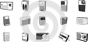 Illustrations of Retro Radios