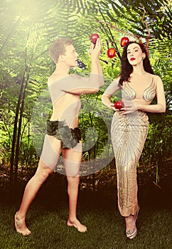 Illustrative Adam and Eve Conceptual Image