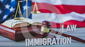 Illustrative concept of US Immigration law