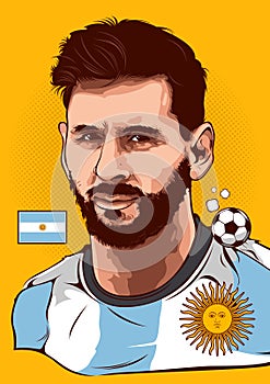 Illustrative editorial Cartoon of Lionel Messi 9