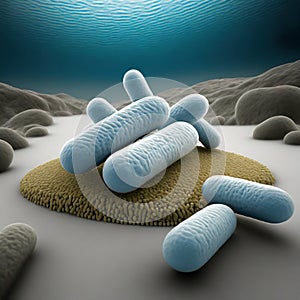 Illustrative image of bifidobacteria, beneficial microorganisms.