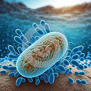 Illustrative image of bifidobacteria, beneficial microorganisms.