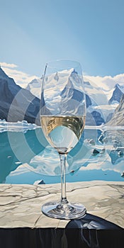 Illustrative Realism: Glacier Painting Inspired By Dalhart Windberg