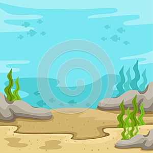 Illustrator of background underwater on the sea