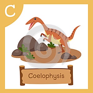 Illustrator of C for Dinosaur coelophysis