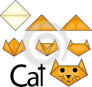 Illustrator of cat origami