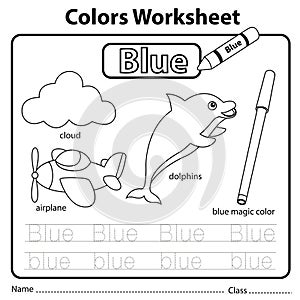 Illustrator of color worksheet Brown