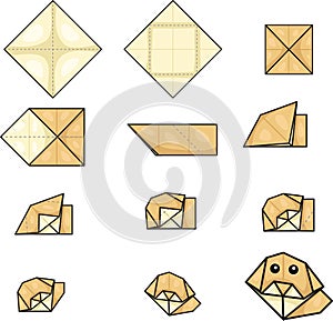 Illustrator of dog origami