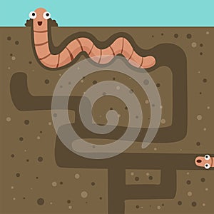 Illustrator of earthworm