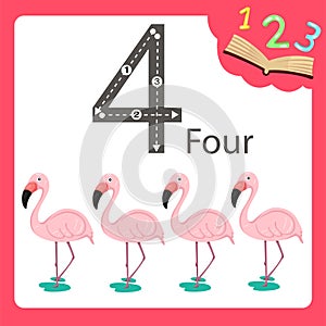 Illustrator of four number animal