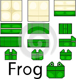 Illustrator of frog origami