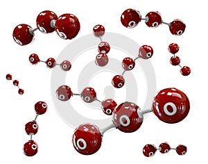 Illustrator molecule of Azone on a white background