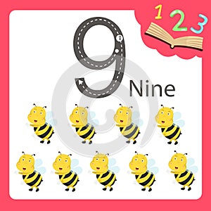 Illustrator of nine number animal