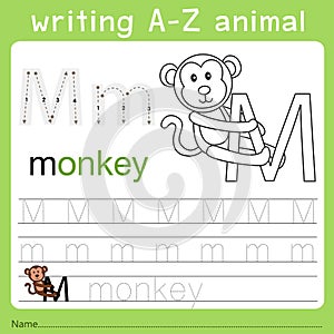 Illustrator of writing a-z animal m