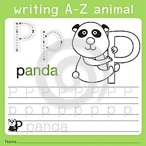 Illustrator of writing a-z animal p photo