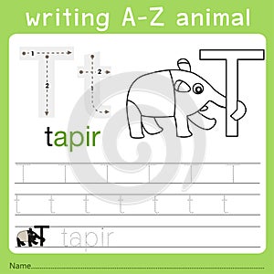Illustrator of writing a-z animal t