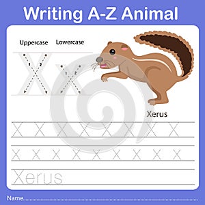 Illustrator of writing a - z animal x xerus