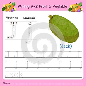 Illustrator of writing a-z Fruit & Vegtable J