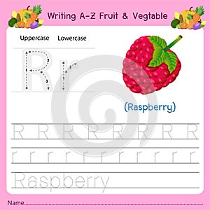 Illustrator of writing a-z Fruit & Vegtable R