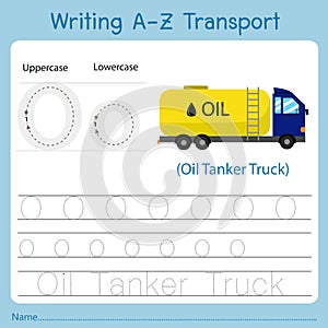 Illustrator of writing a-z transport O