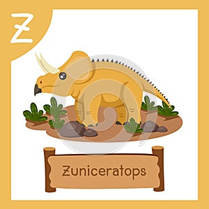 Illustrator of Z for Dinosaur zuniceratops