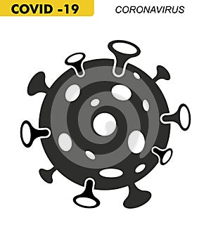 Illustrazione del virus covid-19 a forma di clipart