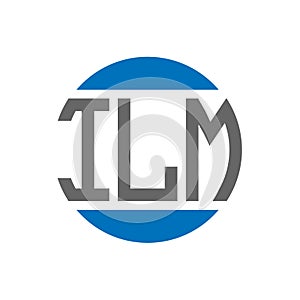 ILM letter logo design on white background. ILM creative initials circle logo concept. ILM letter design