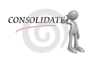 Consolidate on white