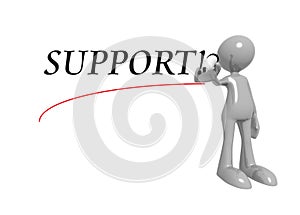 Support with man