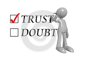 Trust doubt with man