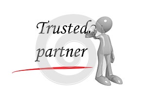 Trusted partner with man