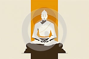 IlustraÃ§Ã£o indiana minimalista. Jain festival. Generative AI. photo