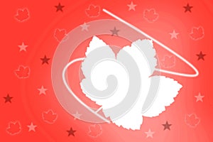Ilustrated background with maple leaf