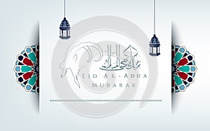 Eid Al Adha mubarak background design photo