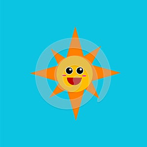 Ilustration vector grapich Sun and Blue sky