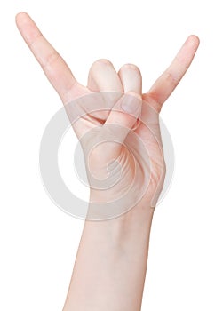 Ily finger sign close up - hand gesture