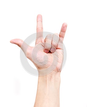 ILY hand symbol