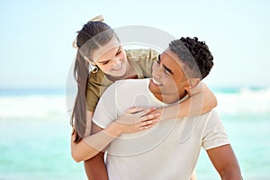 Im happy when Im with you. a young couple enjoying a day at the beach.