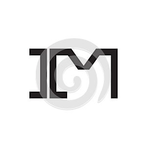 im initial letter vector logo icon