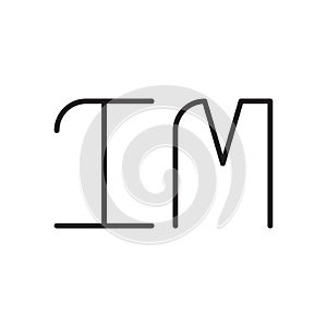 Im initial letter vector logo icon